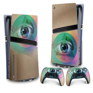 Skin Anti-Rage PS5 Pro Vertical - Abstrato #89 - Pop Arte Skins