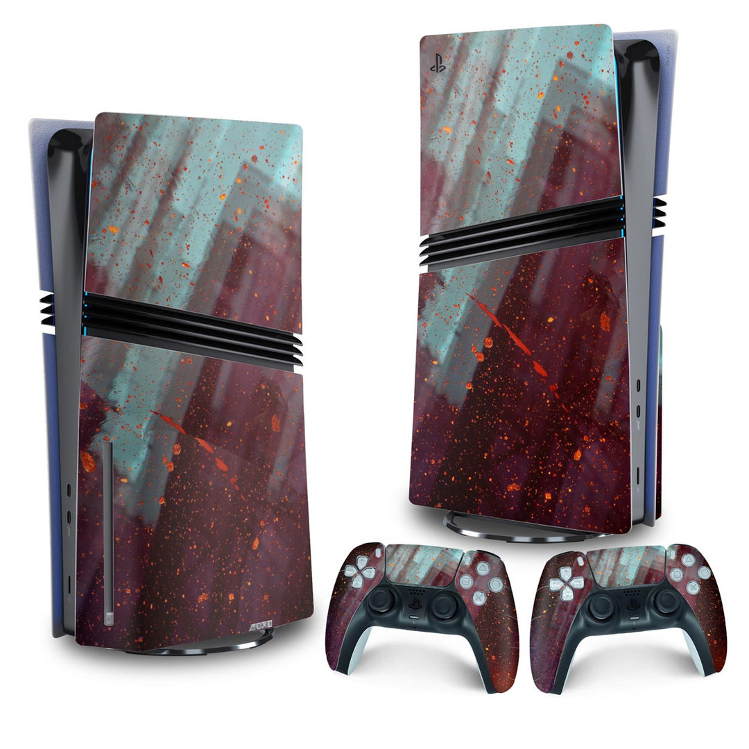 Skin Anti-Rage PS5 Pro Vertical - Abstrato #100 - Pop Arte Skins