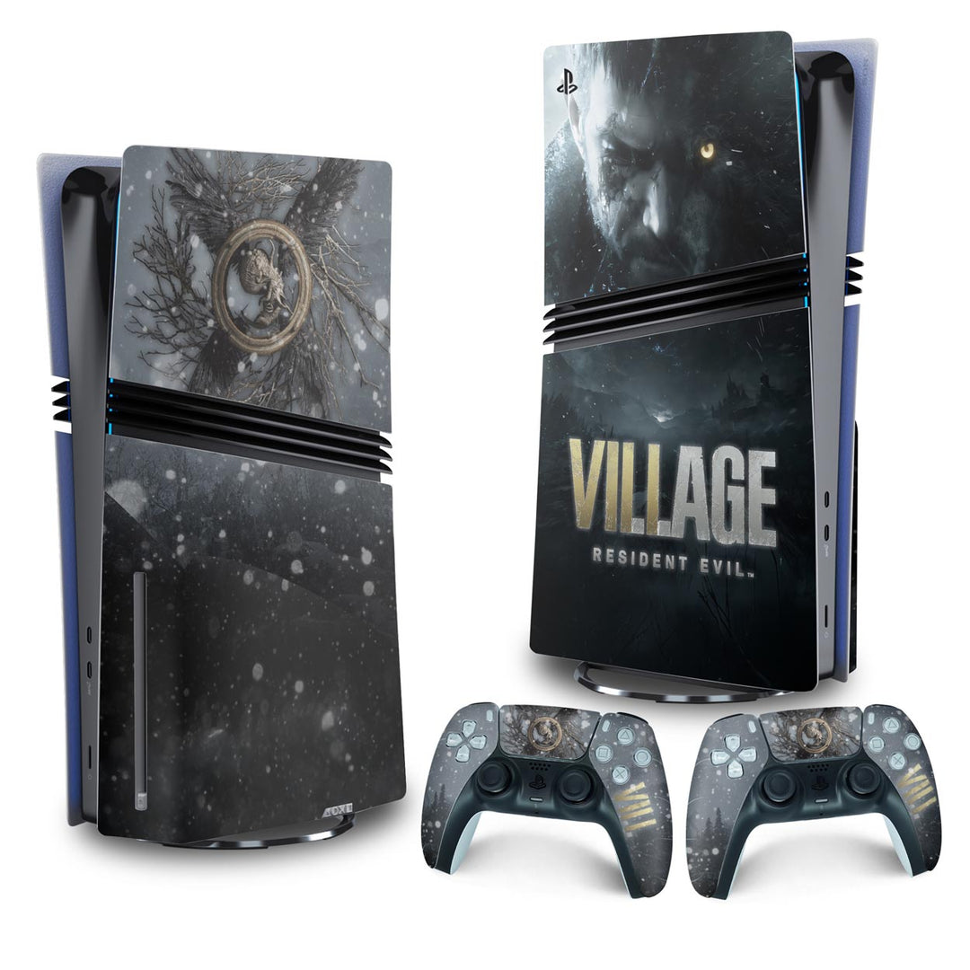 Skin Anti-Rage PS5 Pro Vertical - Resident Evil Village - Pop Arte Skins