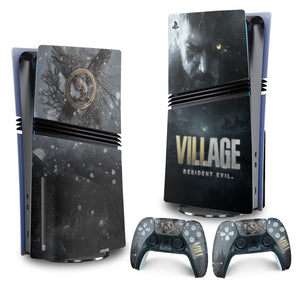 Skin Anti-Rage PS5 Pro Vertical - Resident Evil Village - Pop Arte Skins
