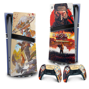 Skin Anti-Rage PS5 Pro Vertical - Ghost Of Tsushima Director's Cut - Pop Arte Skins - foto 4