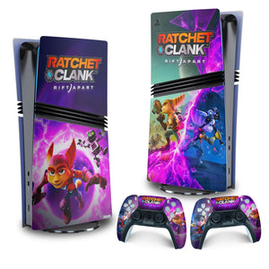 Skin Anti-Rage PS5 Pro Vertical - Ratchet & Clank Rift Apart - Pop Arte Skins - foto 4
