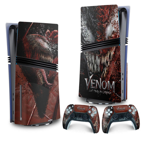 Skin Anti-Rage PS5 Pro Vertical - Venom Tempo de Carnificina