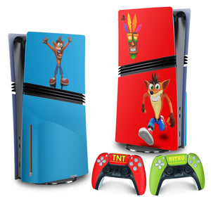 Skin Anti-Rage PS5 Pro Vertical - Crash Bandicoot - Pop Arte Skins