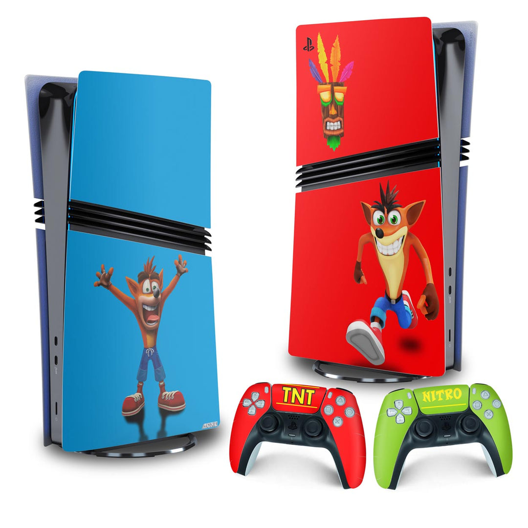 Skin Anti-Rage PS5 Pro Vertical - Crash Bandicoot - Pop Arte Skins - foto 4