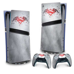 Skin Anti-Rage PS5 Pro Vertical - Batman Vs Superman Logo - Pop Arte Skins - foto 4