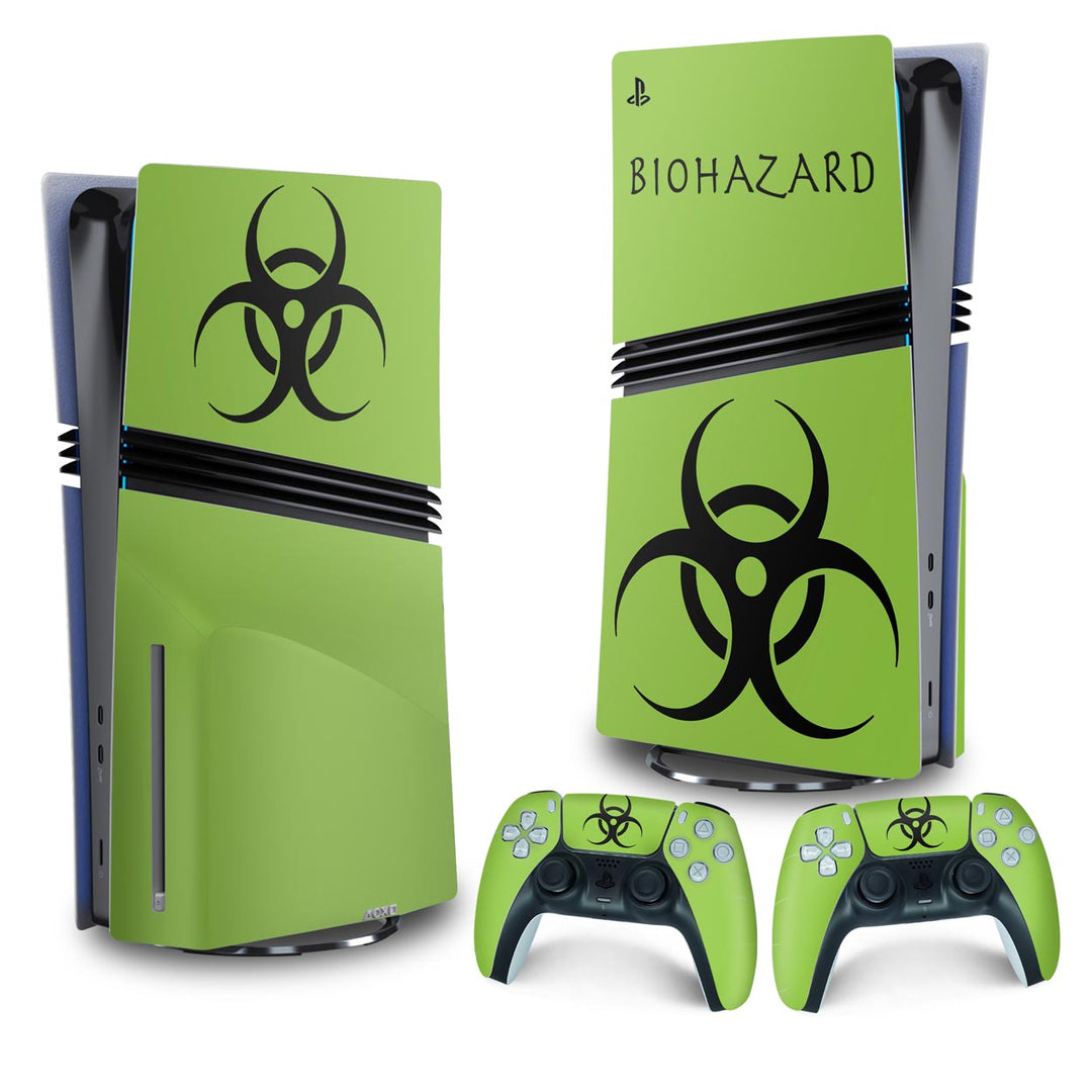 Skin Anti-Rage PS5 Pro Vertical - Biohazard Radioativo - Pop Arte Skins