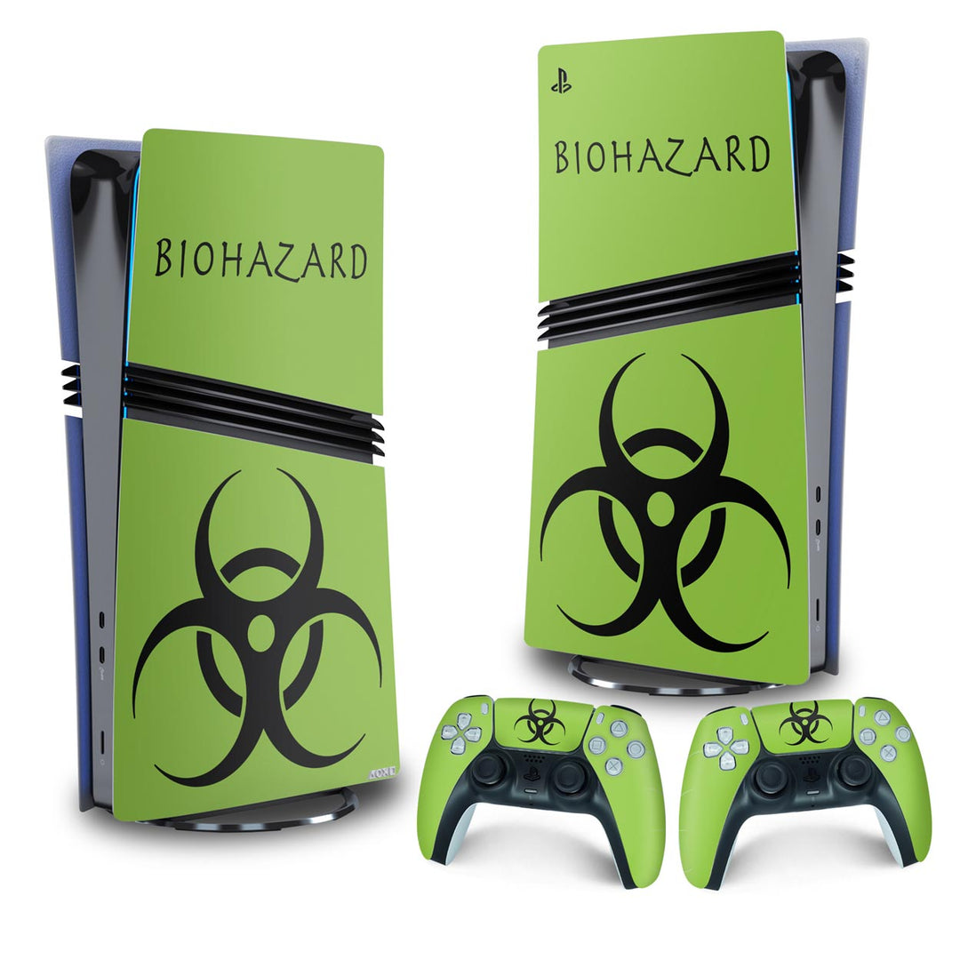 Skin Anti-Rage PS5 Pro Vertical - Biohazard Radioativo - Pop Arte Skins - foto 4