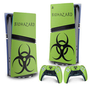 Skin Anti-Rage PS5 Pro Vertical - Biohazard Radioativo - Pop Arte Skins - foto 4
