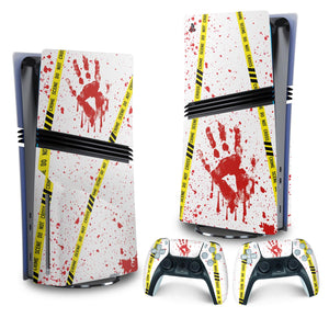 Skin Anti-Rage PS5 Pro Vertical - Cena De Crime Scene - Pop Arte Skins