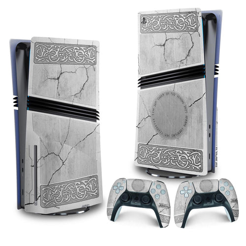 Skin Anti-Rage PS5 Pro Vertical - Mjolnir Thor Amor e Trovão