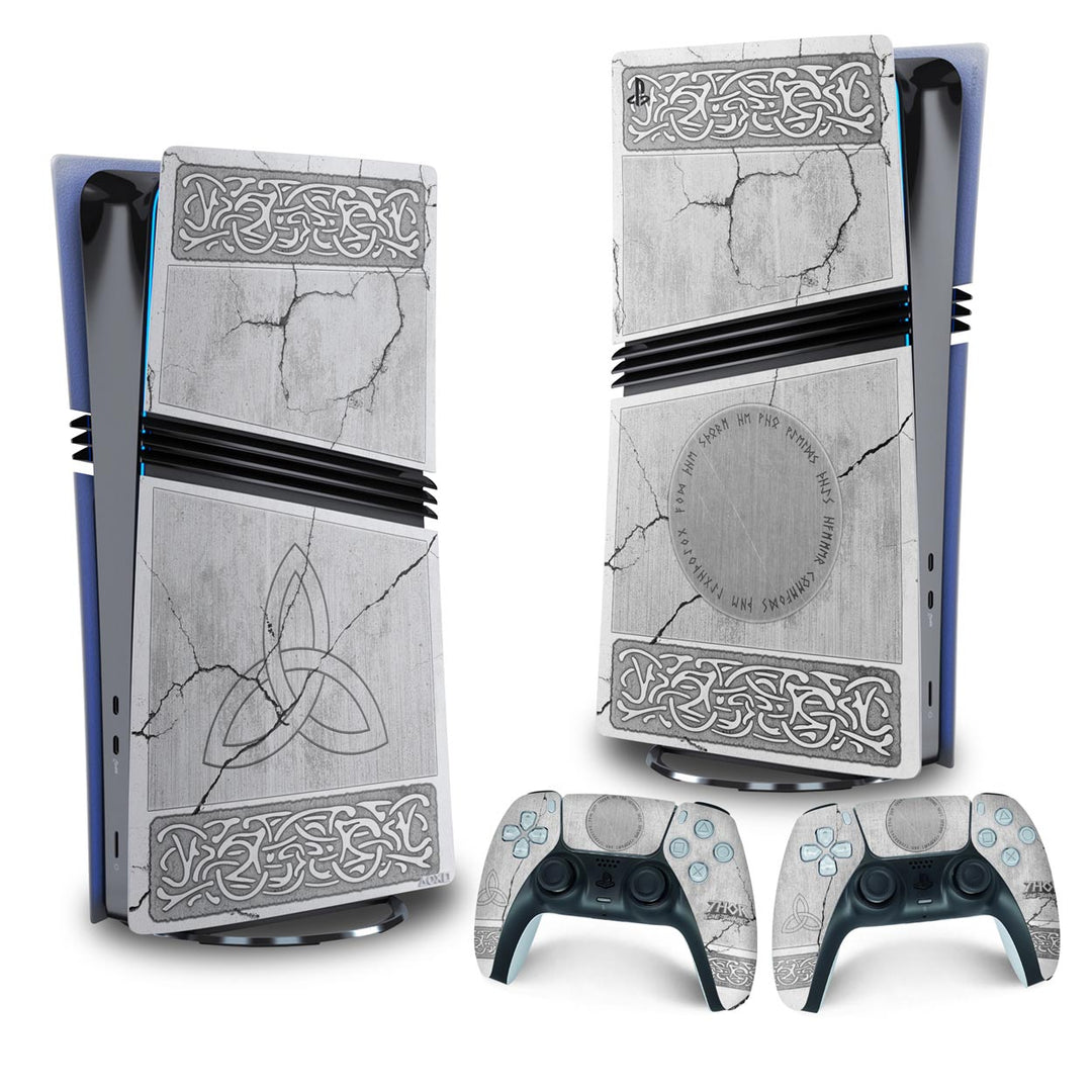 Skin Anti-Rage PS5 Pro Vertical - Mjolnir Thor Amor e Trovão - Pop Arte Skins - foto 4