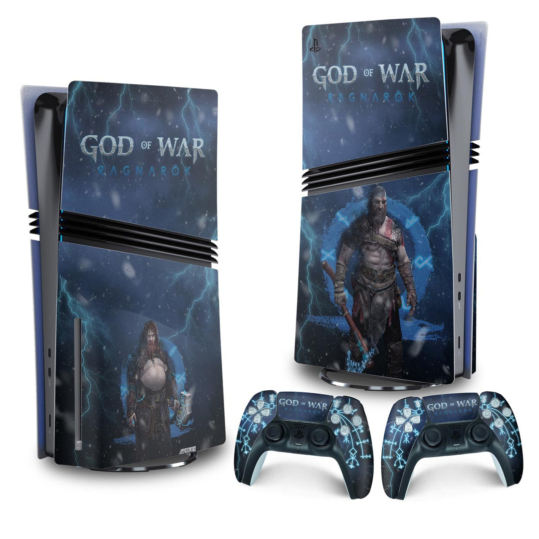 Skin Anti-Rage PS5 Pro Vertical - God of War Ragnarok B - Pop Arte Skins
