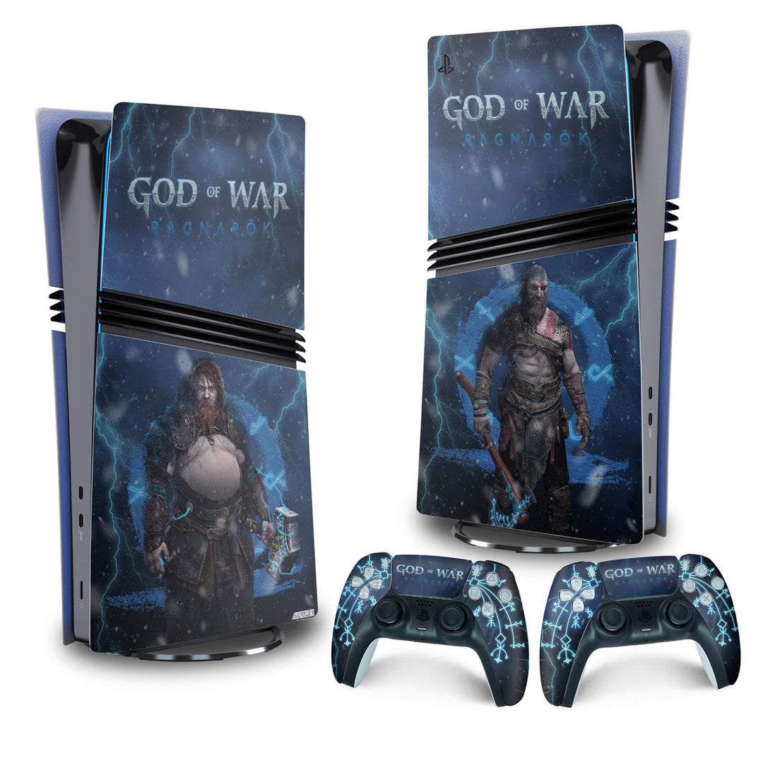 Skin Anti-Rage PS5 Pro Vertical - God of War Ragnarok B - Pop Arte Skins - foto 4