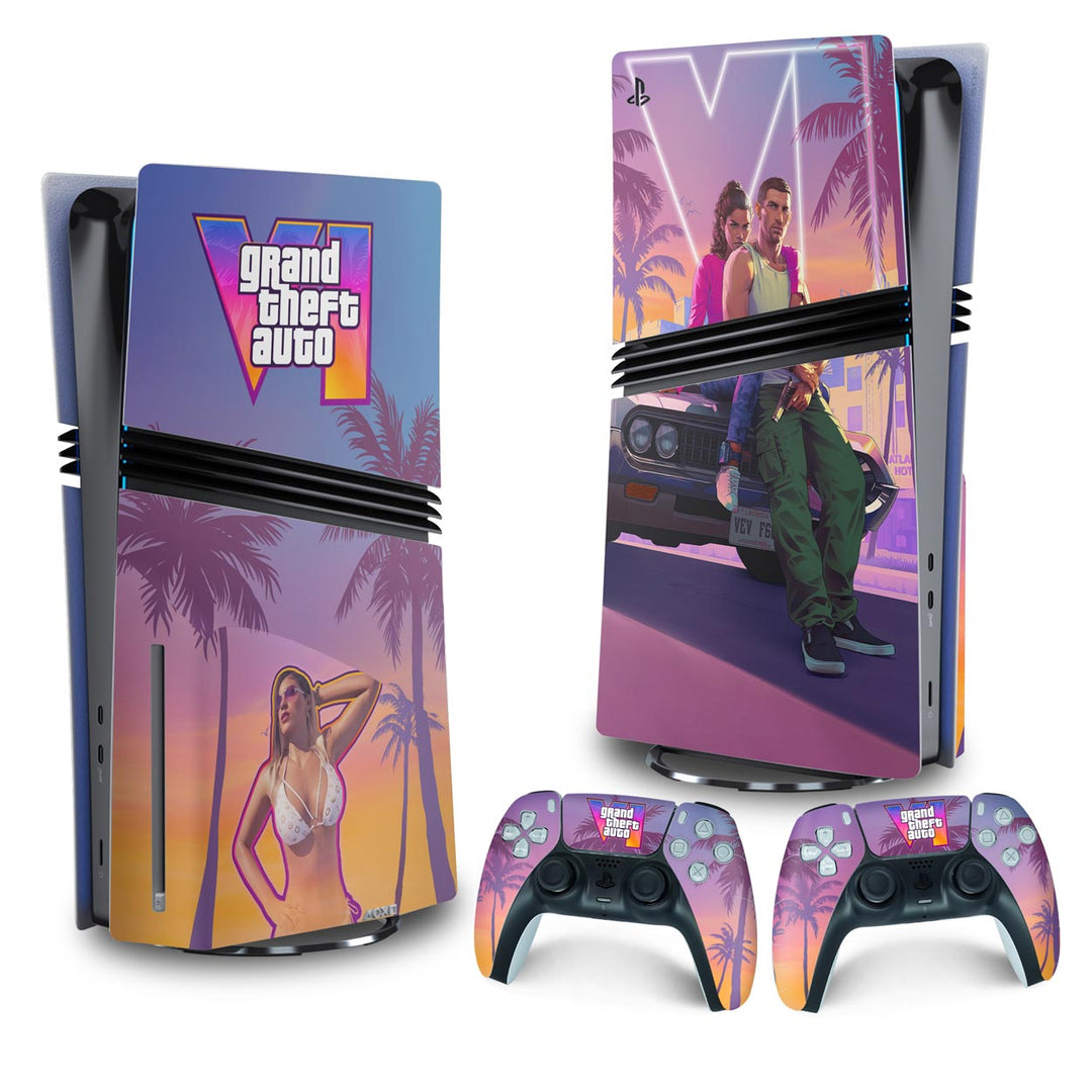 Skin Anti-Rage PS5 Pro Vertical - GTA 6 VI - Pop Arte Skins