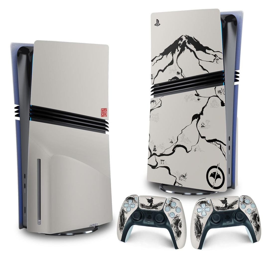 Skin Anti-Rage PS5 Pro Vertical - Ghost Of Yotei - Pop Arte Skins