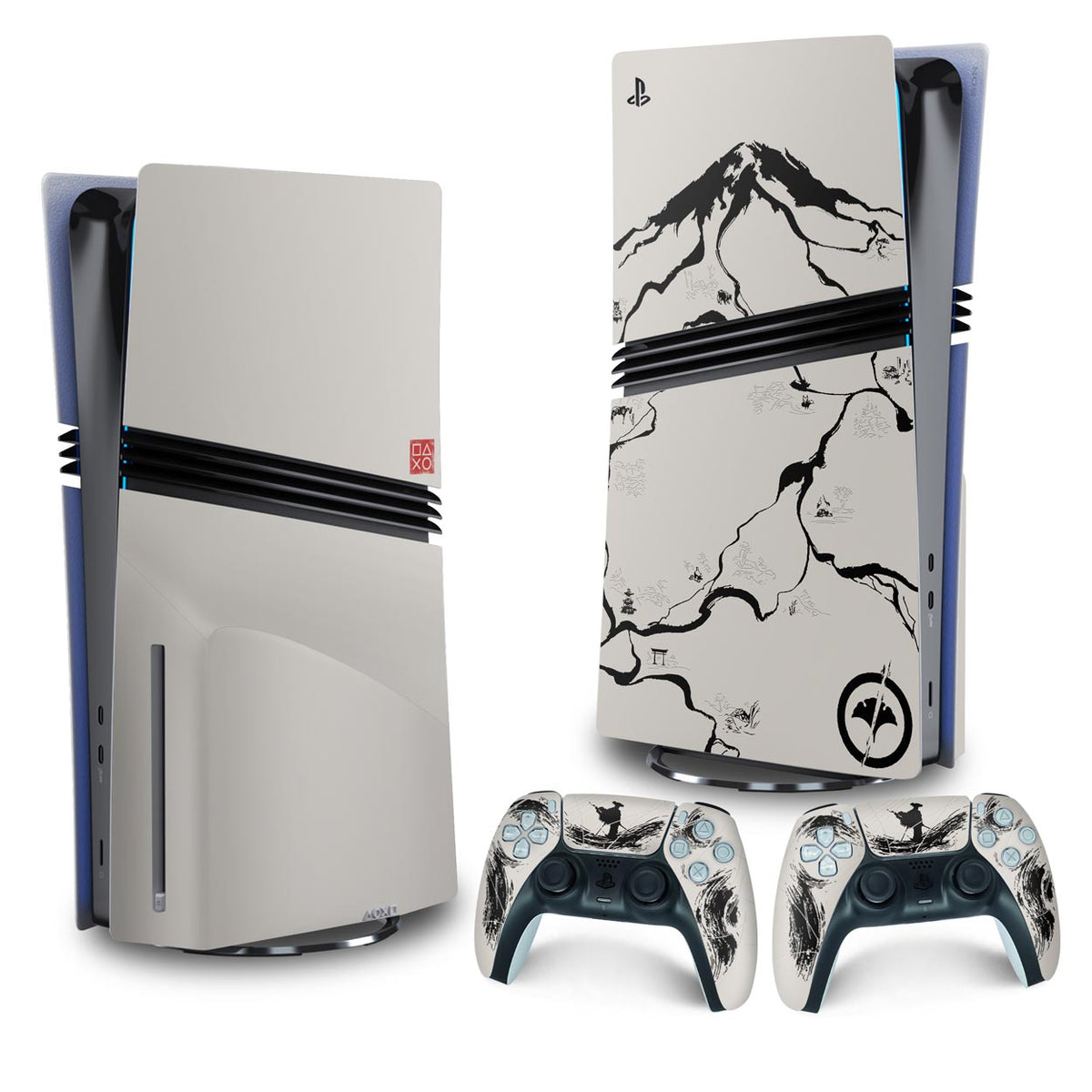 Skin Anti-Rage PS5 Pro Vertical - Ghost Of Yotei
