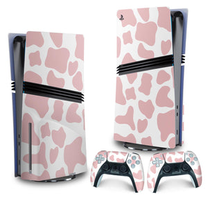 Skin Anti-Rage PS5 Pro Vertical - Vaquinha Rosa - Pop Arte Skins