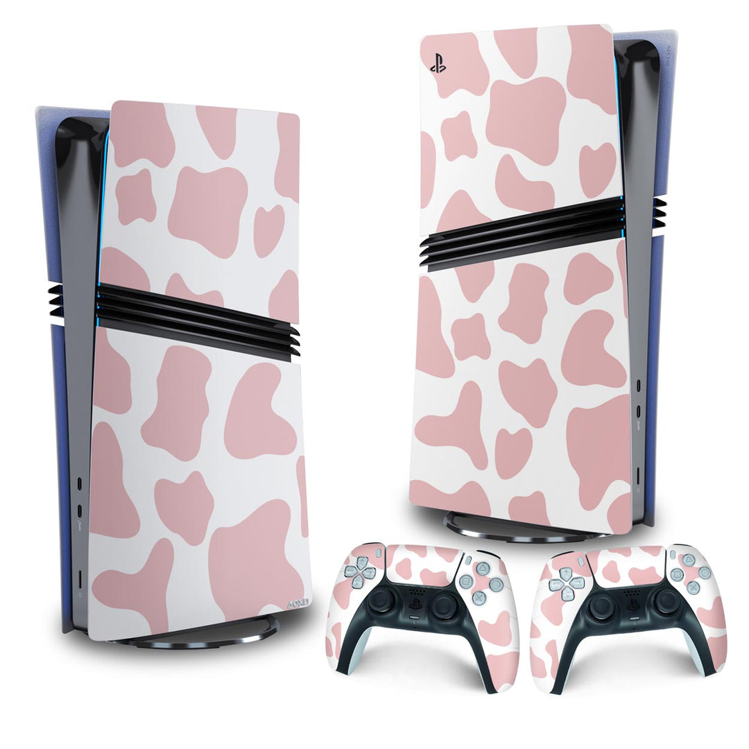 Skin Anti-Rage PS5 Pro Vertical - Vaquinha Rosa - Pop Arte Skins - foto 4
