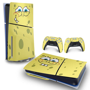 Skin Anti-Rage PS5 Slim Horizontal - Bob Esponja - Pop Arte Skins
