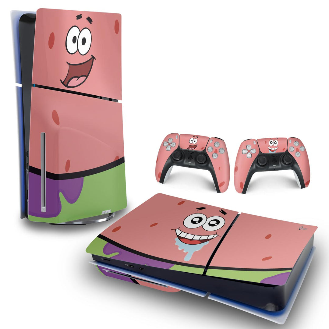 Skin Anti-Rage PS5 Slim Horizontal - Patrick - Pop Arte Skins
