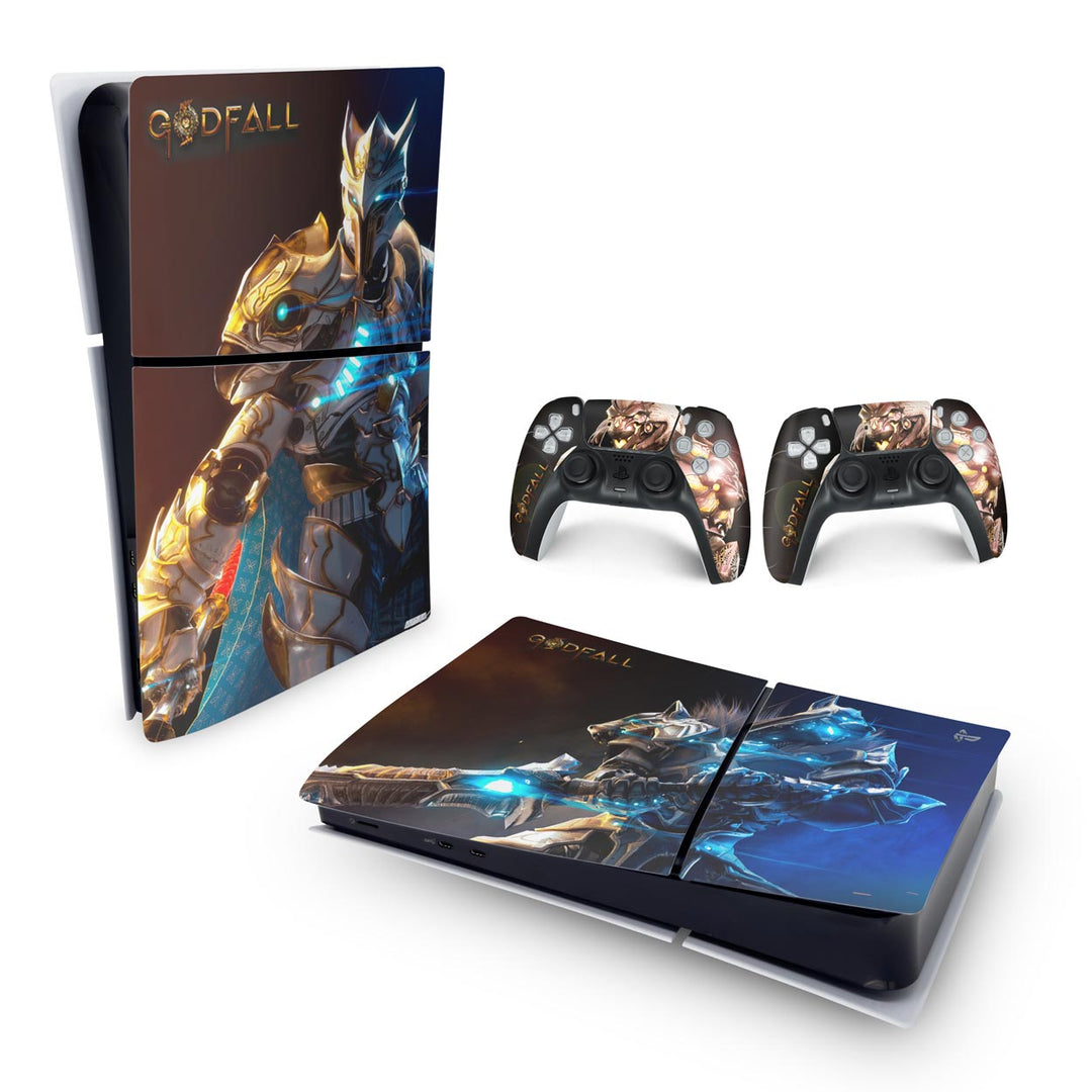 Skin Anti-Rage PS5 Slim Horizontal - Godfall - Pop Arte Skins - foto 4