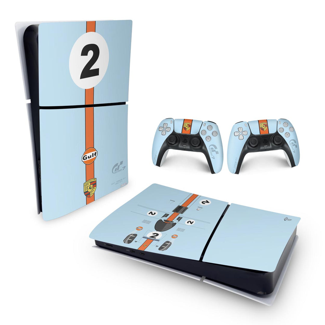 Skin Anti-Rage PS5 Slim Horizontal - Gran Turismo 7 - Pop Arte Skins - foto 4
