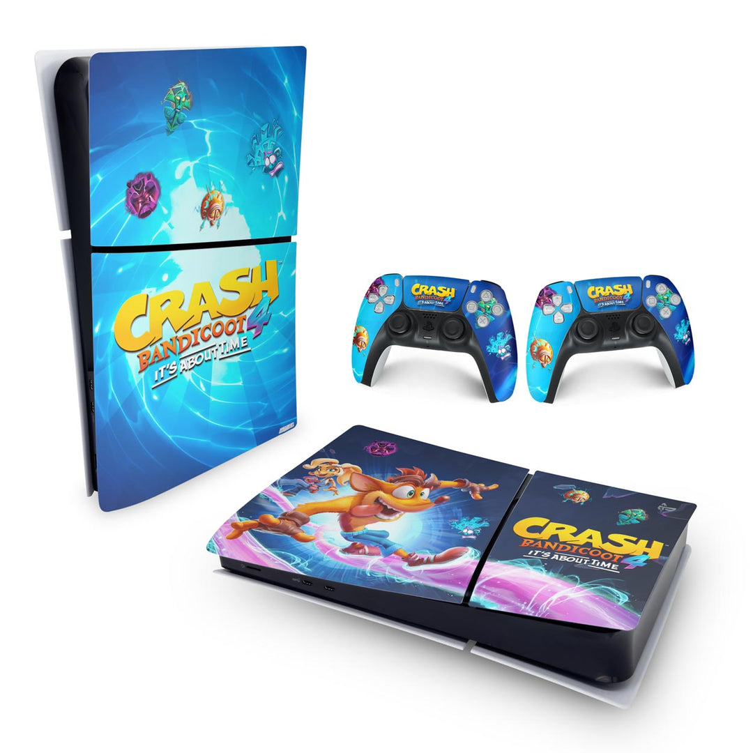 Skin Anti-Rage PS5 Slim Horizontal - Crash Bandicoot 4 - Pop Arte Skins - foto 4