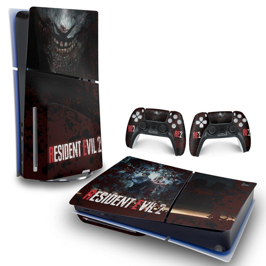 Skin Anti-Rage PS5 Slim Horizontal - Resident Evil 2 Remake