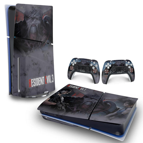 Skin Anti-Rage PS5 Slim Horizontal - Resident Evil 3 Remake