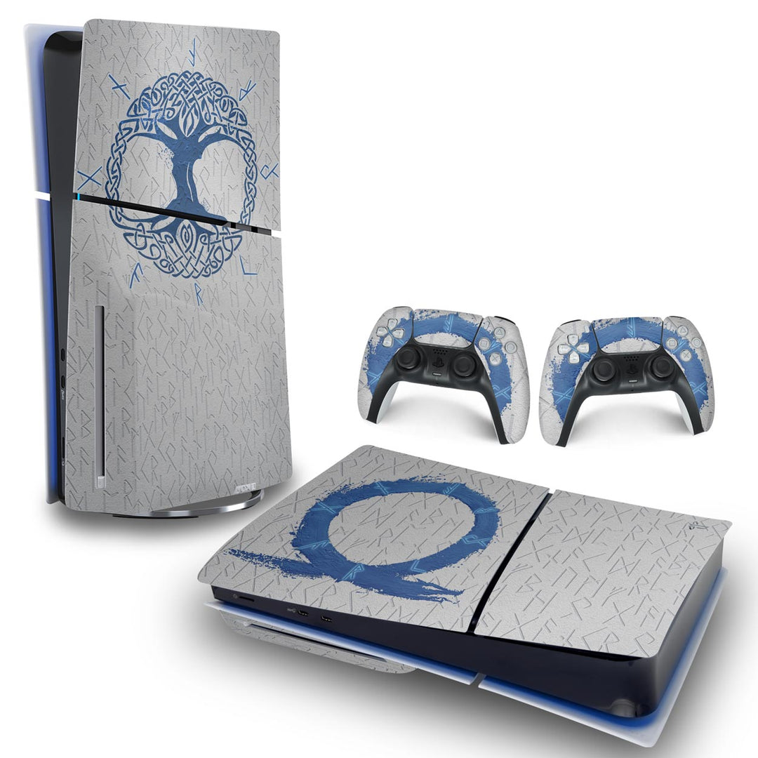 Skin Anti-Rage PS5 Slim Horizontal - God Of War Ragnarok - Pop Arte Skins