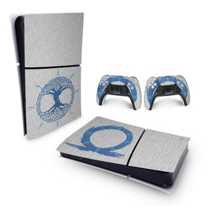 Skin Anti-Rage PS5 Slim Horizontal - God Of War Ragnarok - Pop Arte Skins - foto 4