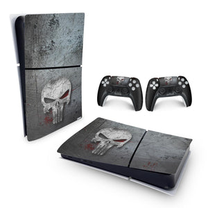 Skin Anti-Rage PS5 Slim Horizontal - The Punisher Justiceiro - Pop Arte Skins - foto 4