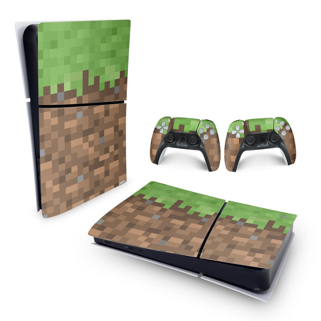Skin Anti-Rage PS5 Slim Horizontal - Minecraft - Pop Arte Skins - foto 4