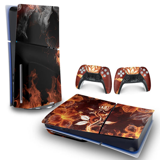 Skin Anti-Rage PS5 Slim Horizontal - Fire Flower