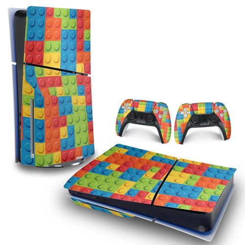 Skin Anti-Rage PS5 Slim Horizontal - Lego Peça