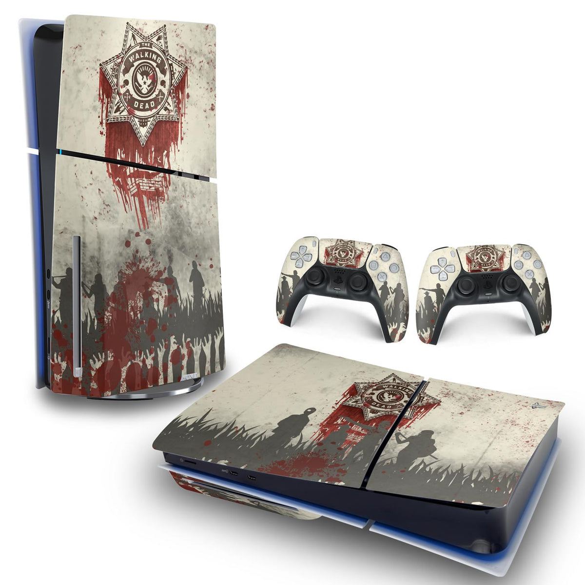 Skin Anti-Rage PS5 Slim Horizontal - The Walking Dead