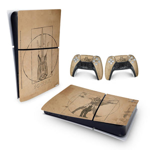 Skin Anti-Rage PS5 Slim Horizontal - Assassin’S Creed Vitruviano - Pop Arte Skins - foto 4