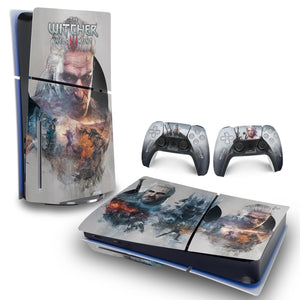 Skin Anti-Rage PS5 Slim Horizontal - The Witcher 3 - Pop Arte Skins