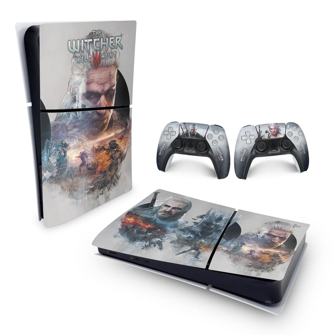 Skin Anti-Rage PS5 Slim Horizontal - The Witcher 3 - Pop Arte Skins - foto 4