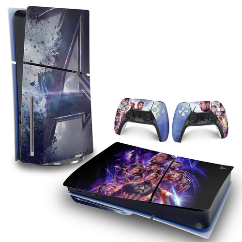 Skin Anti-Rage PS5 Slim Horizontal - Vingadores Ultimato Endgame
