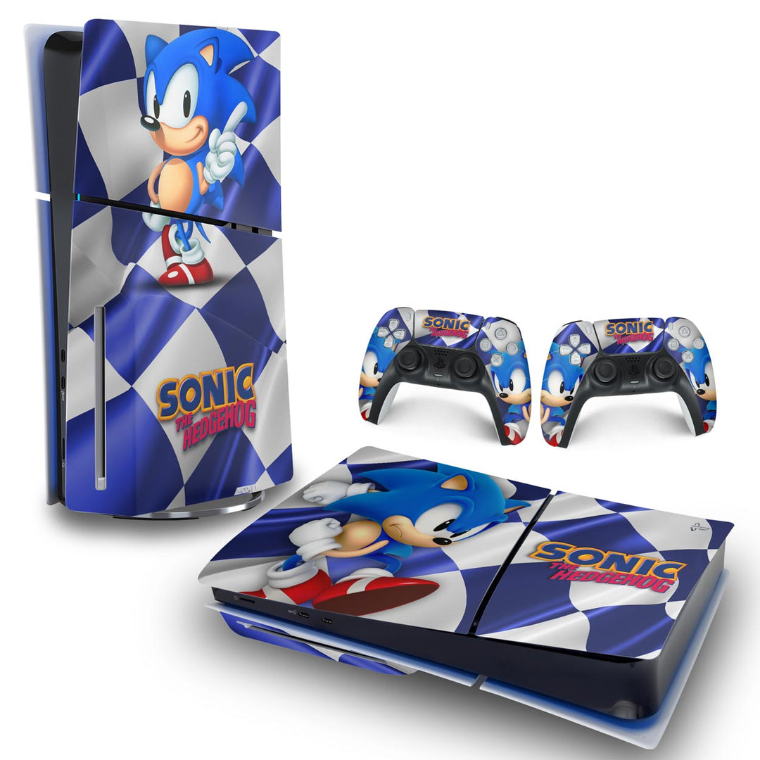 Skin Anti-Rage PS5 Slim Horizontal - Sonic - Pop Arte Skins