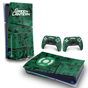 Skin Anti-Rage PS5 Slim Horizontal - Lanterna Verde Comics - Pop Arte Skins