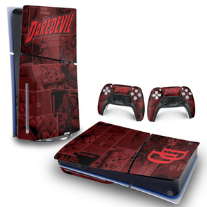 Skin Anti-Rage PS5 Slim Horizontal - Daredevil Demolidor Comics - Pop Arte Skins