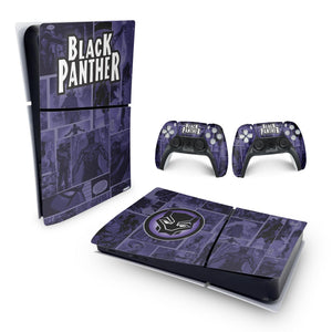 Skin Anti-Rage PS5 Slim Horizontal - Pantera Negra Comics - Pop Arte Skins - foto 4