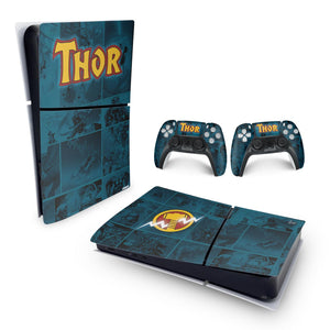Skin Anti-Rage PS5 Slim Horizontal - Thor Comics - Pop Arte Skins - foto 4