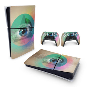 Skin Anti-Rage PS5 Slim Horizontal - Abstrato #89 - Pop Arte Skins - foto 4