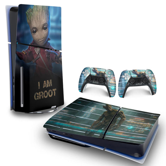 Skin Anti-Rage PS5 Slim Horizontal - Baby Groot