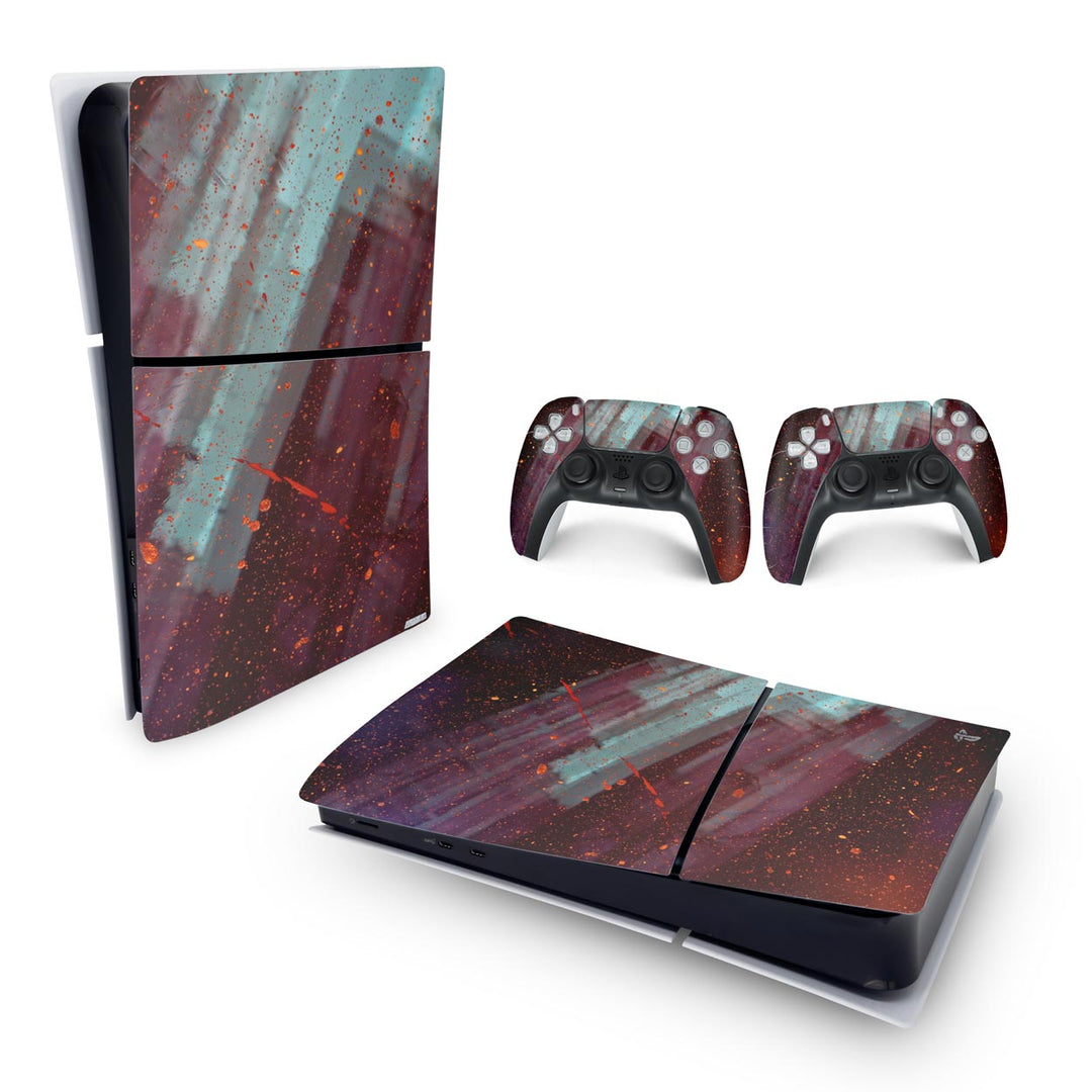 Skin Anti-Rage PS5 Slim Horizontal - Abstrato #100 - Pop Arte Skins - foto 4