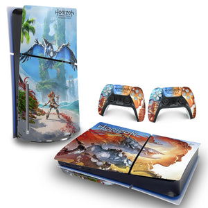 Skin Anti-Rage PS5 Slim Horizontal - Horizon Forbidden West - Pop Arte Skins